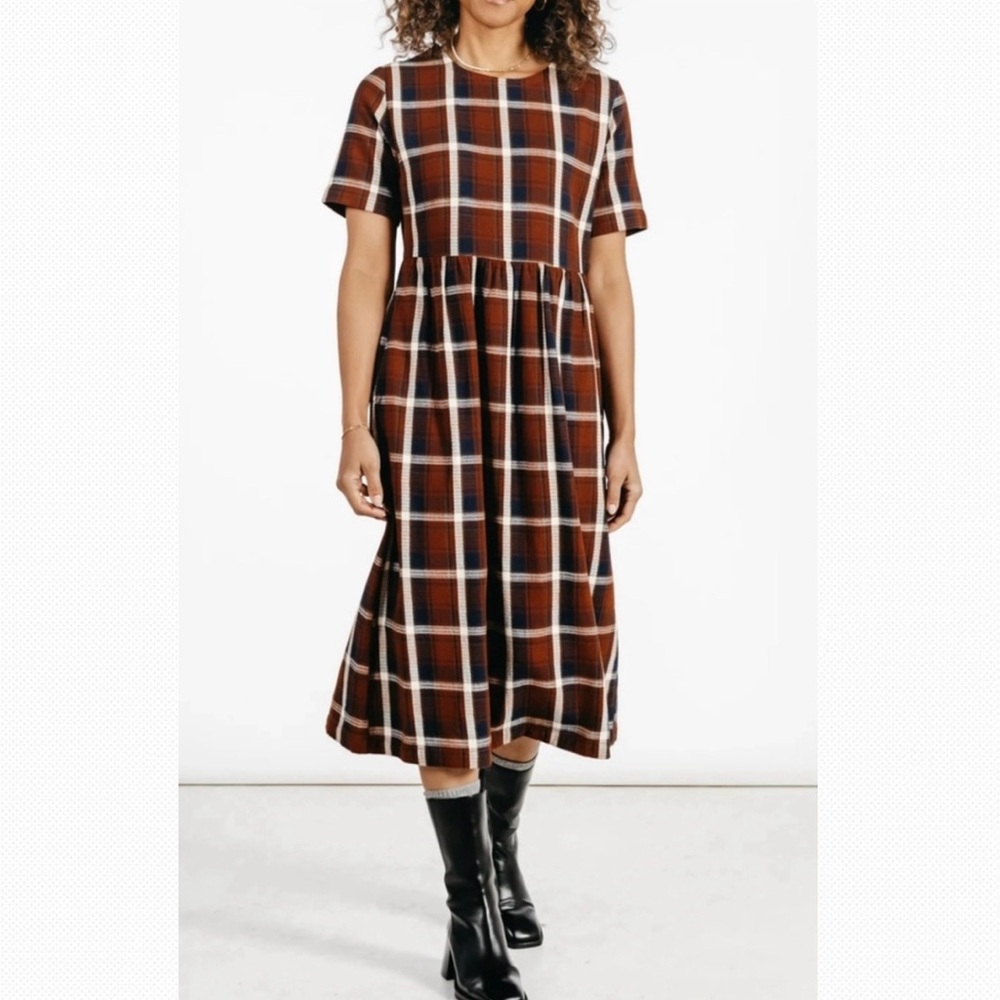 Bridge & Burn Perry Plaid Midi Dress